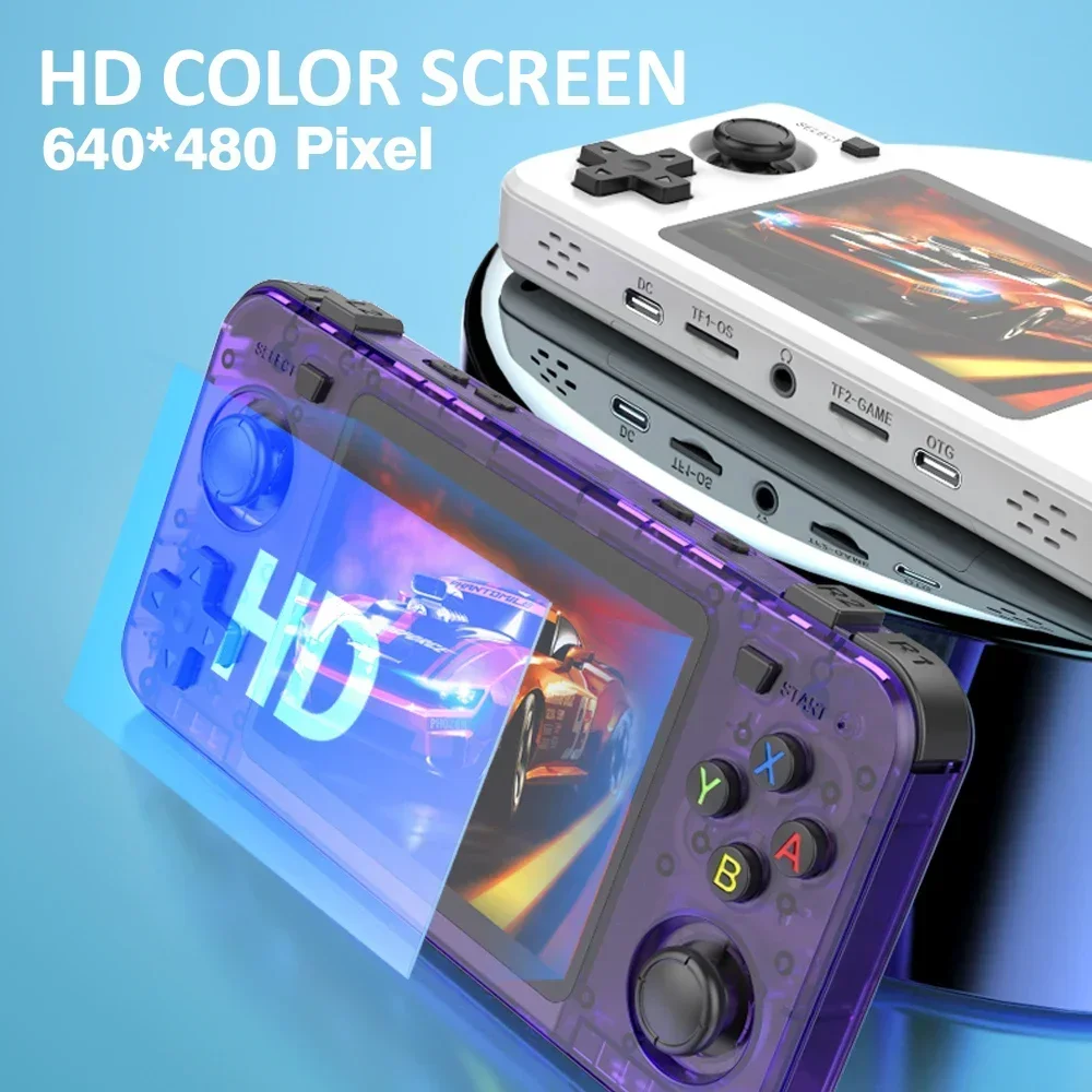 BOYHOM New R36H Handheld Game Console 3.5-inch IPS Screen Linux RK3326 Retro Video Games Player 3000 mAh 64G 10000+ Classic Game - Image 6